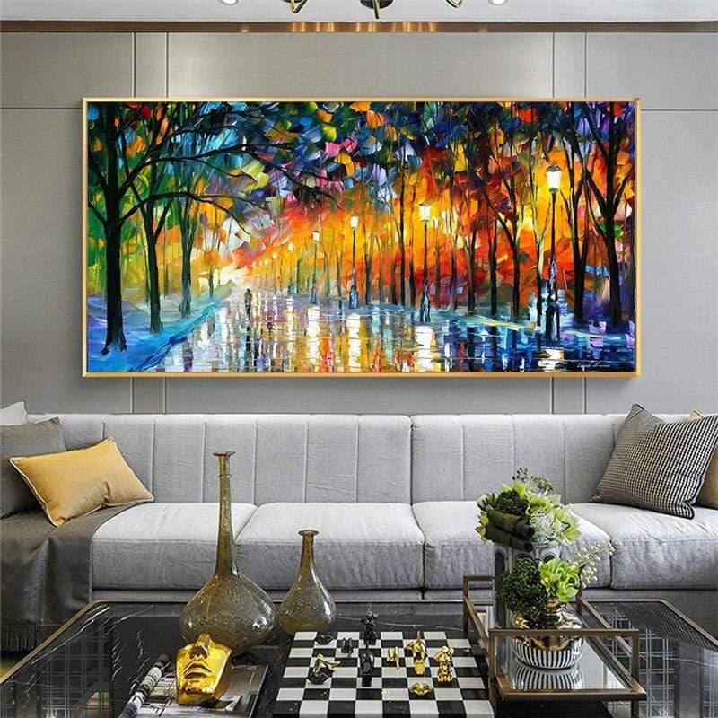 Shop 0 Abstract Landscape Knife Art Painitngs On the Wall Art Canvas Pictures Modern Art Posters And Prints For Bed Room Wall Cuadros Mademoiselle Home Decor