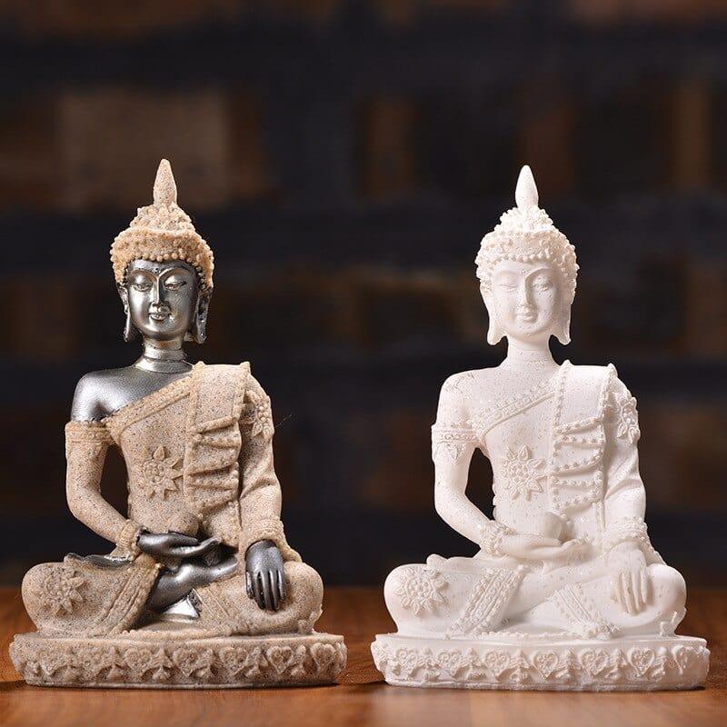 Shop 0 Decoration Buddhist Sandstone Religion Resin Crafts Small Sitting Buddha Ornaments Sculpture Home  Ornaments Gifts Mademoiselle Home Decor