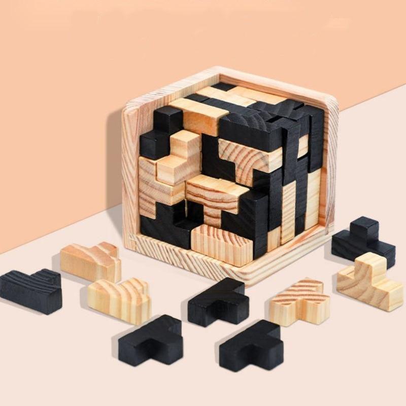 Shop 0 Equilibrium Wooden Cube Puzzle Mademoiselle Home Decor