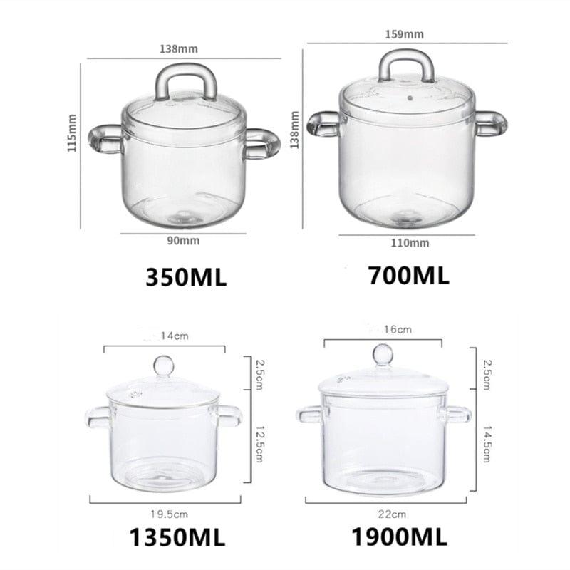 Shop 0 Glass Small Stew Pot Water-proof Transparent Cover Soup Cup Soup Bowl Bird's Nest Stew Bowl Open Flame Home Kitchen Supplies Mademoiselle Home Decor