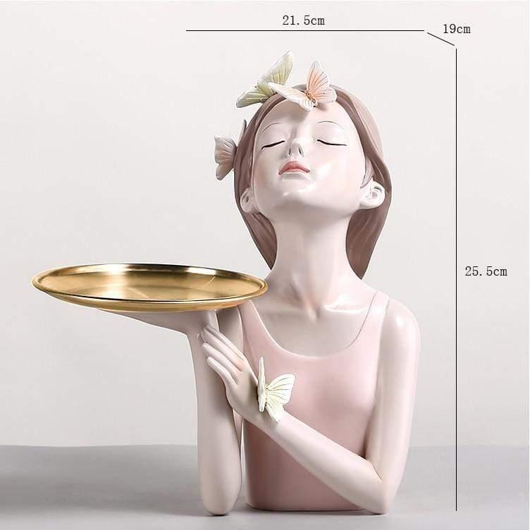 Shop 200044142 Girl with tray Fleur Sculpture Mademoiselle Home Decor