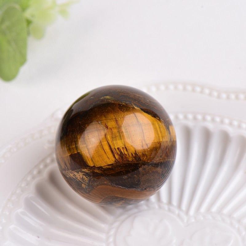 Shop 0 tigers eye / 25-30mm 1PC Natural Dream Amethyst Ball Polished Globe Massaging Ball Reiki Healing Stone Home Decoration Exquisite Gifts Souvenirs Gift Mademoiselle Home Decor