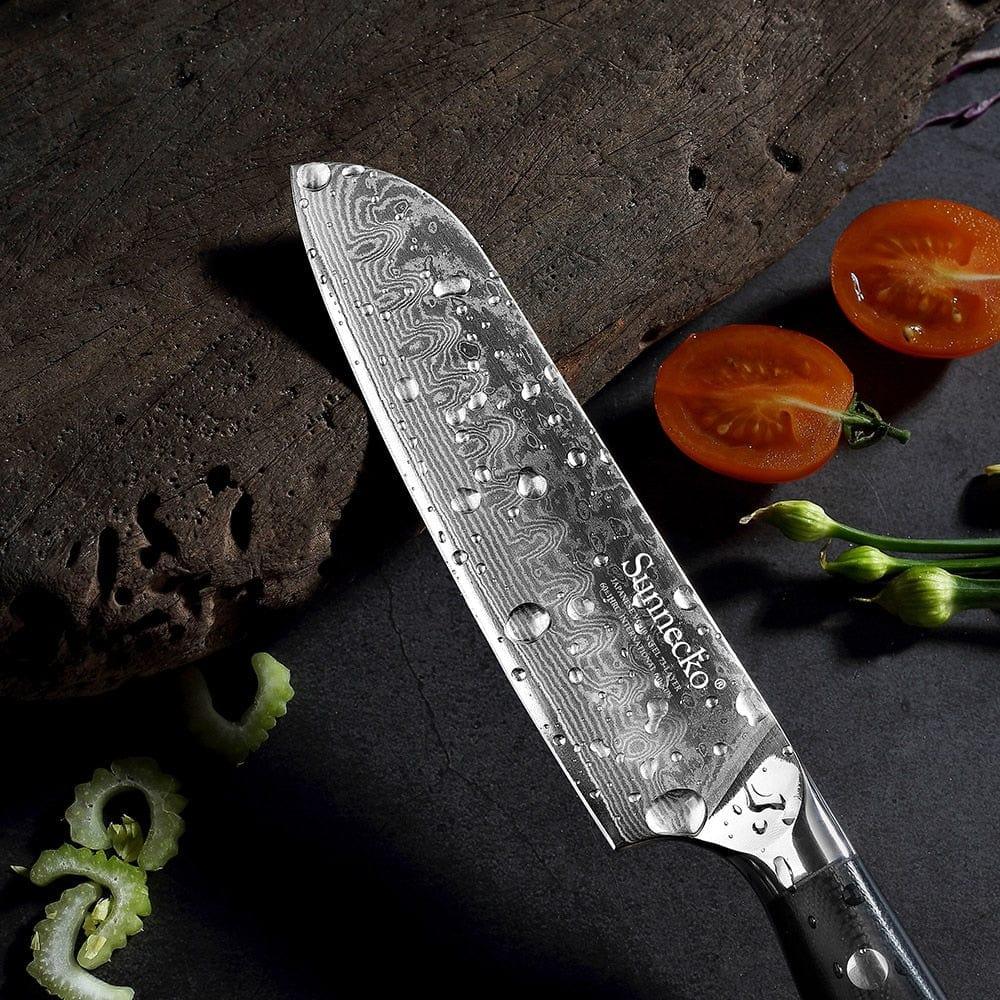 Shop 0 Sunnecko 5"/7" Santoku Chef Knife Kitchen Knives Japanese Damascus VG10 Steel Razor Sharp Blade Meat Cutting Tools G10 Handle Mademoiselle Home Decor