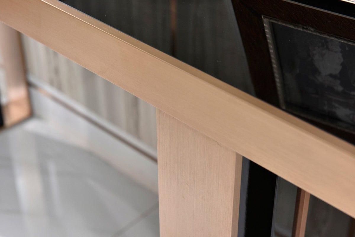 Shop Nova Domus Cartier Modern Black & Rosegold Console Table Mademoiselle Home Decor