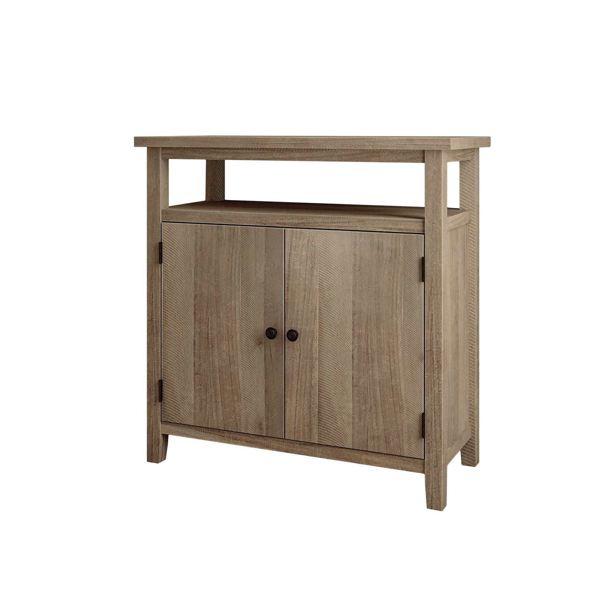 Shop Xavier Rough Sawn Wash Wood Console Cabinet Mademoiselle Home Decor
