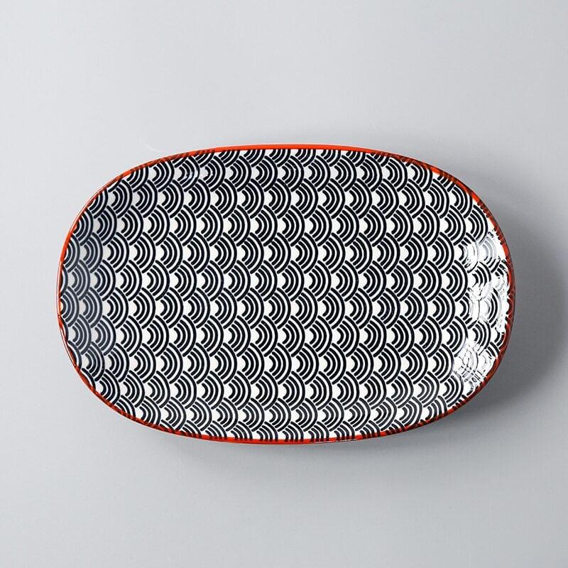 Shop 0 12 / 10 inches 10 Inch Ceramic Fish Plate Oval Dinnet Dish Underglaze Color Porcelain Tableware CZY-B1021 Mademoiselle Home Decor