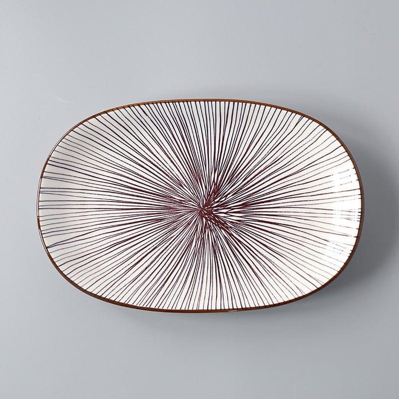 Shop 0 3 / 10 inches 10 Inch Ceramic Fish Plate Oval Dinnet Dish Underglaze Color Porcelain Tableware CZY-B1021 Mademoiselle Home Decor