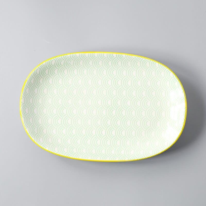 Shop 0 1 / 10 inches 10 Inch Ceramic Fish Plate Oval Dinnet Dish Underglaze Color Porcelain Tableware CZY-B1021 Mademoiselle Home Decor