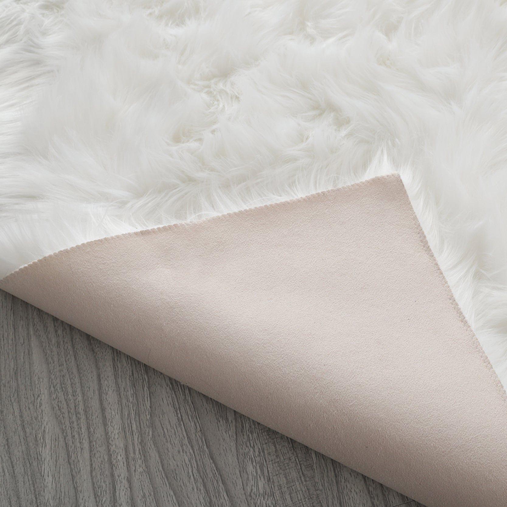 Shop "Cozy Collection" Ultra Soft Fluffy Faux Fur Sheepskin Area Rug Mademoiselle Home Decor
