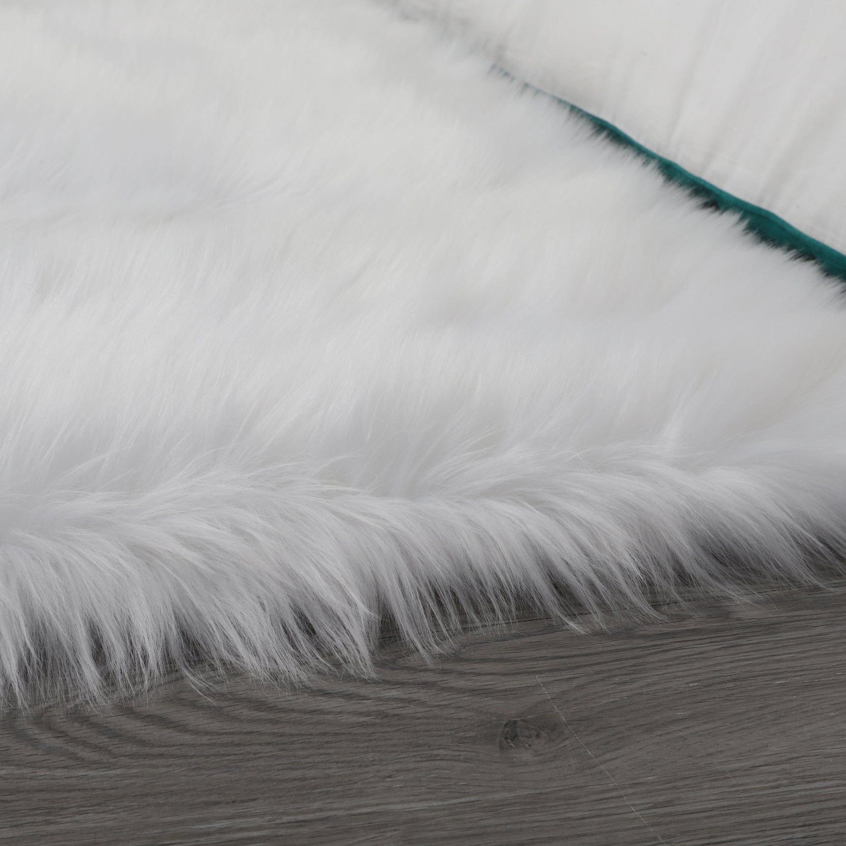 Shop "Cozy Collection" Ultra Soft Fluffy Faux Fur Sheepskin Area Rug Mademoiselle Home Decor