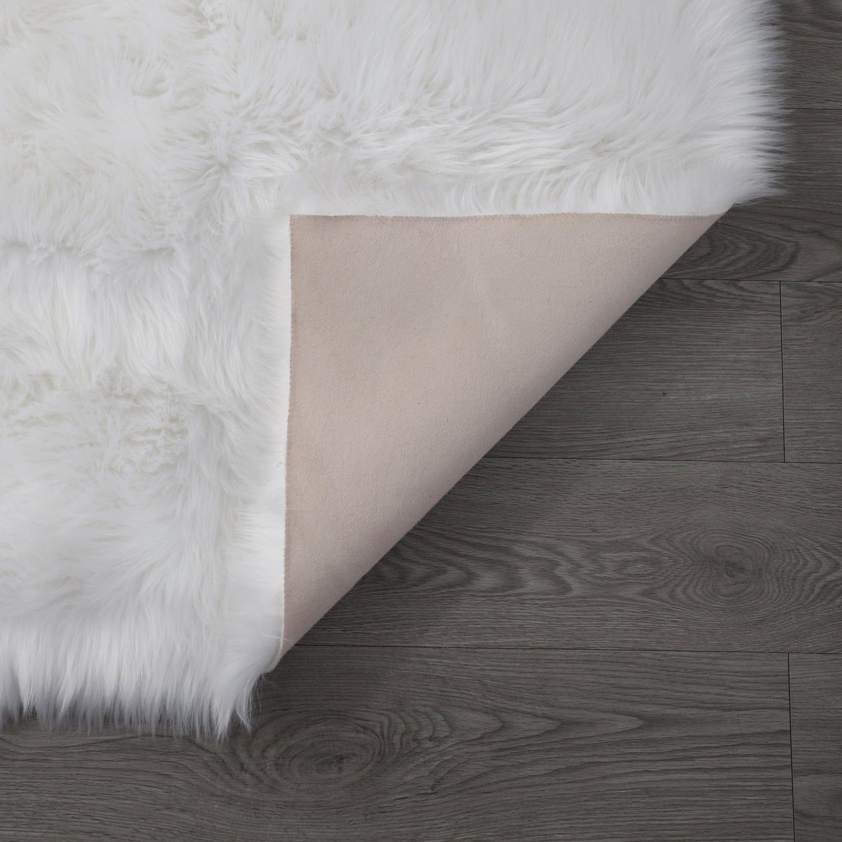 Shop "Cozy Collection" Ultra Soft Fluffy Faux Fur Sheepskin Area Rug Mademoiselle Home Decor