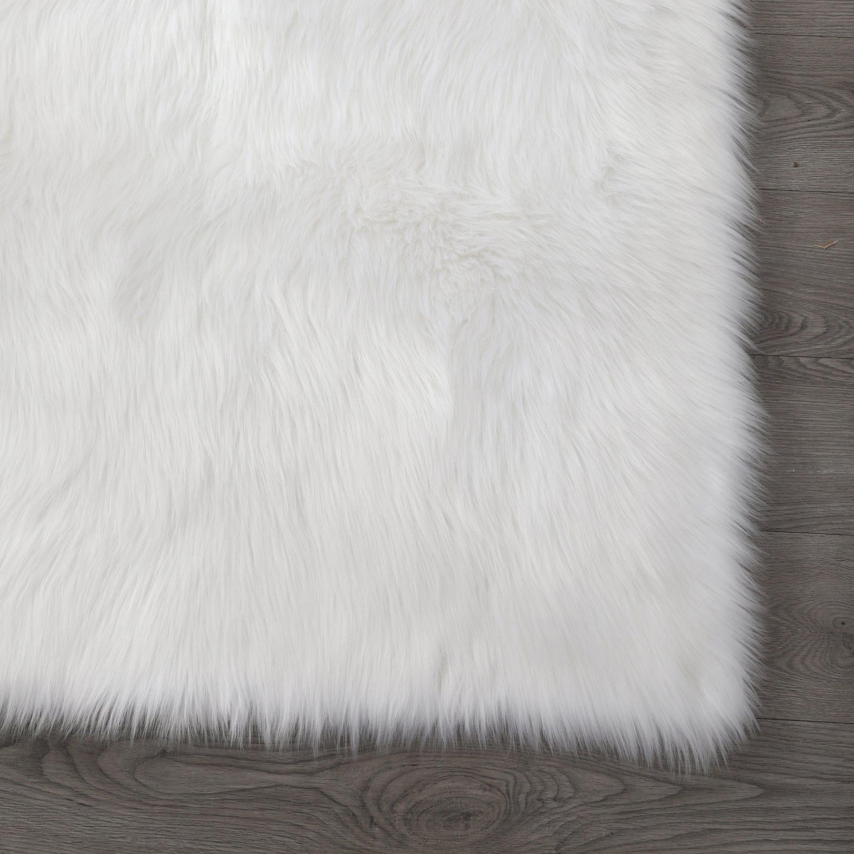 Shop "Cozy Collection" Ultra Soft Fluffy Faux Fur Sheepskin Area Rug Mademoiselle Home Decor