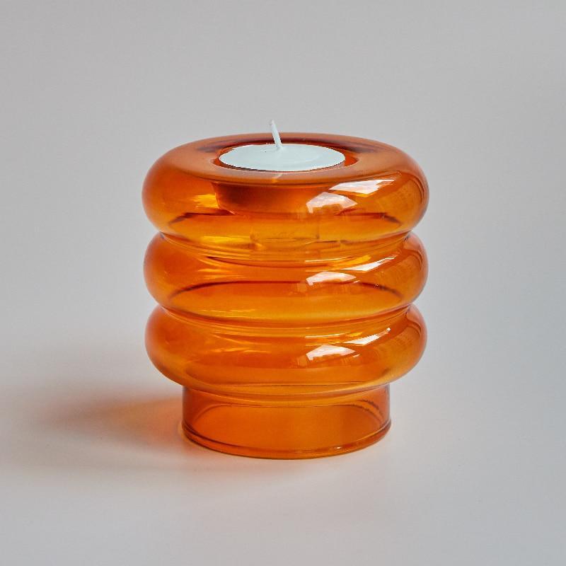 Shop 0 Orange Dual Purpose Candlestick Taper Candle Holders Tealight Candlesticks for Home Wedding Decoration Party Vase Table Centerpiece Mademoiselle Home Decor