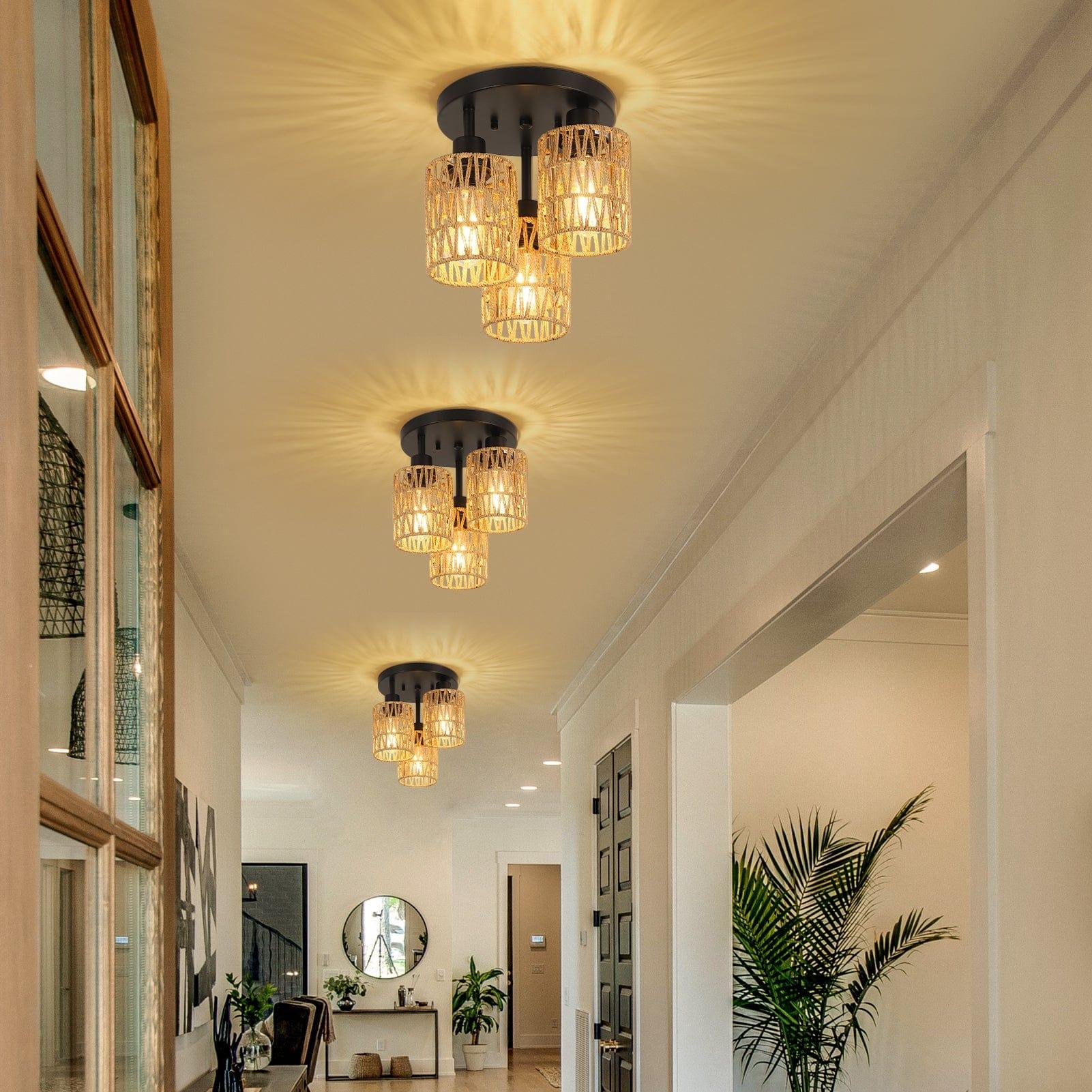 Shop 3-Lights Boho Flush Mount Light Mademoiselle Home Decor