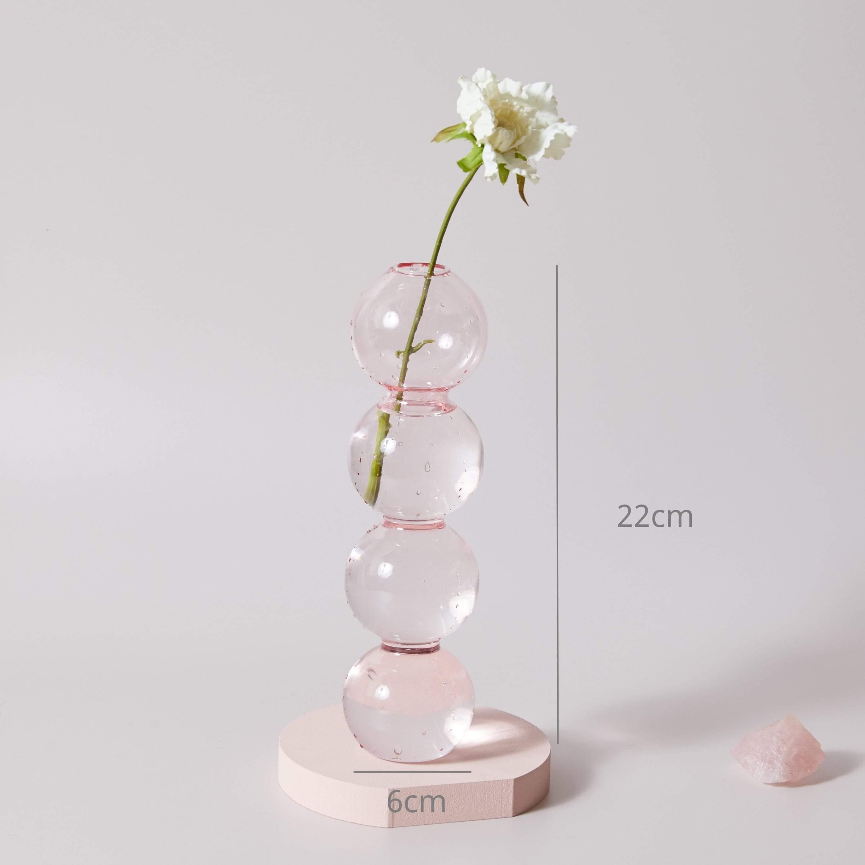 Shop 0 Pink L-bubble Pink Glass Candle Holder Taper Candlesticks Holder Wedding Table Centerpieces Nordic Home Decoration Mademoiselle Home Decor