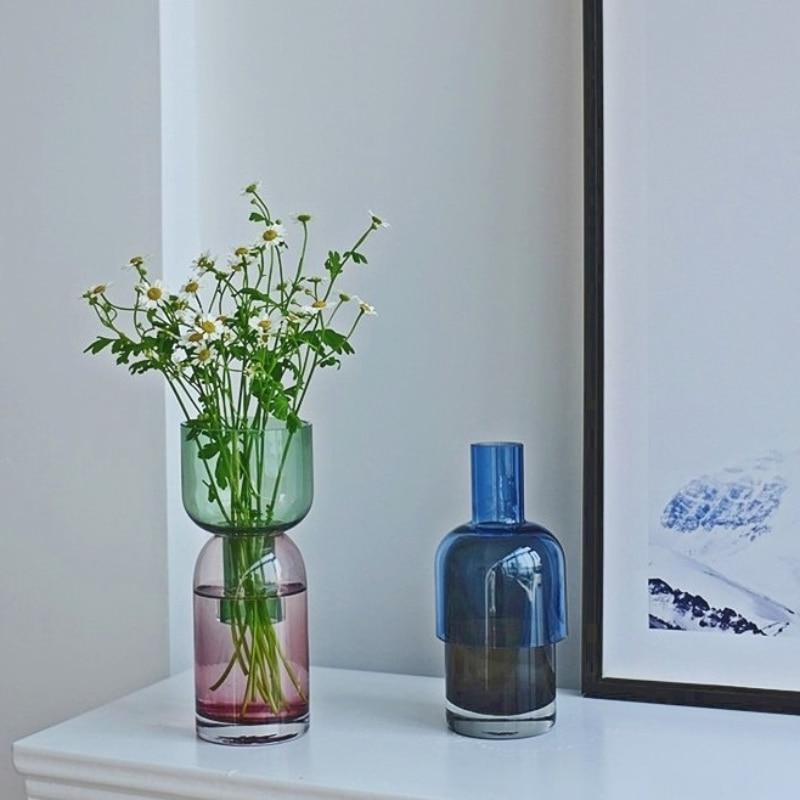 Shop 0 Two Ways Flower Vase Home Decor Living Room Decoration Glass Vase Christmas Gift Plant Pots Nordic Vases Succulent Planter Mademoiselle Home Decor