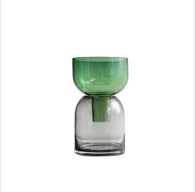 Shop 0 Wide Green Two Ways Flower Vase Home Decor Living Room Decoration Glass Vase Christmas Gift Plant Pots Nordic Vases Succulent Planter Mademoiselle Home Decor