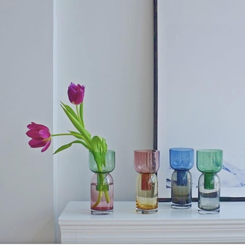 Shop 0 Two Ways Flower Vase Home Decor Living Room Decoration Glass Vase Christmas Gift Plant Pots Nordic Vases Succulent Planter Mademoiselle Home Decor