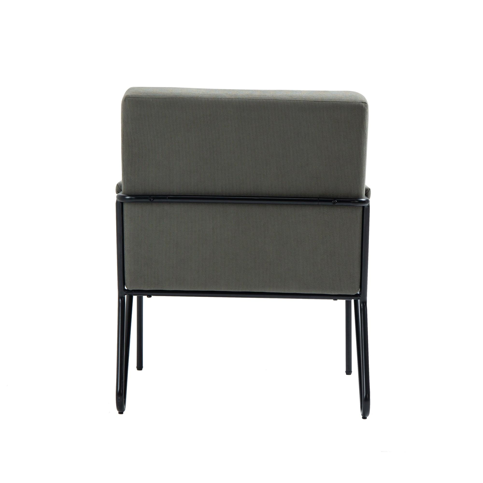 Shop Mid-Century Accent Chair with Upholstered Cushion and Metal Frame Comfy Arm Chair for Living Room Bedroom Office, Lime Green Mademoiselle Home Decor