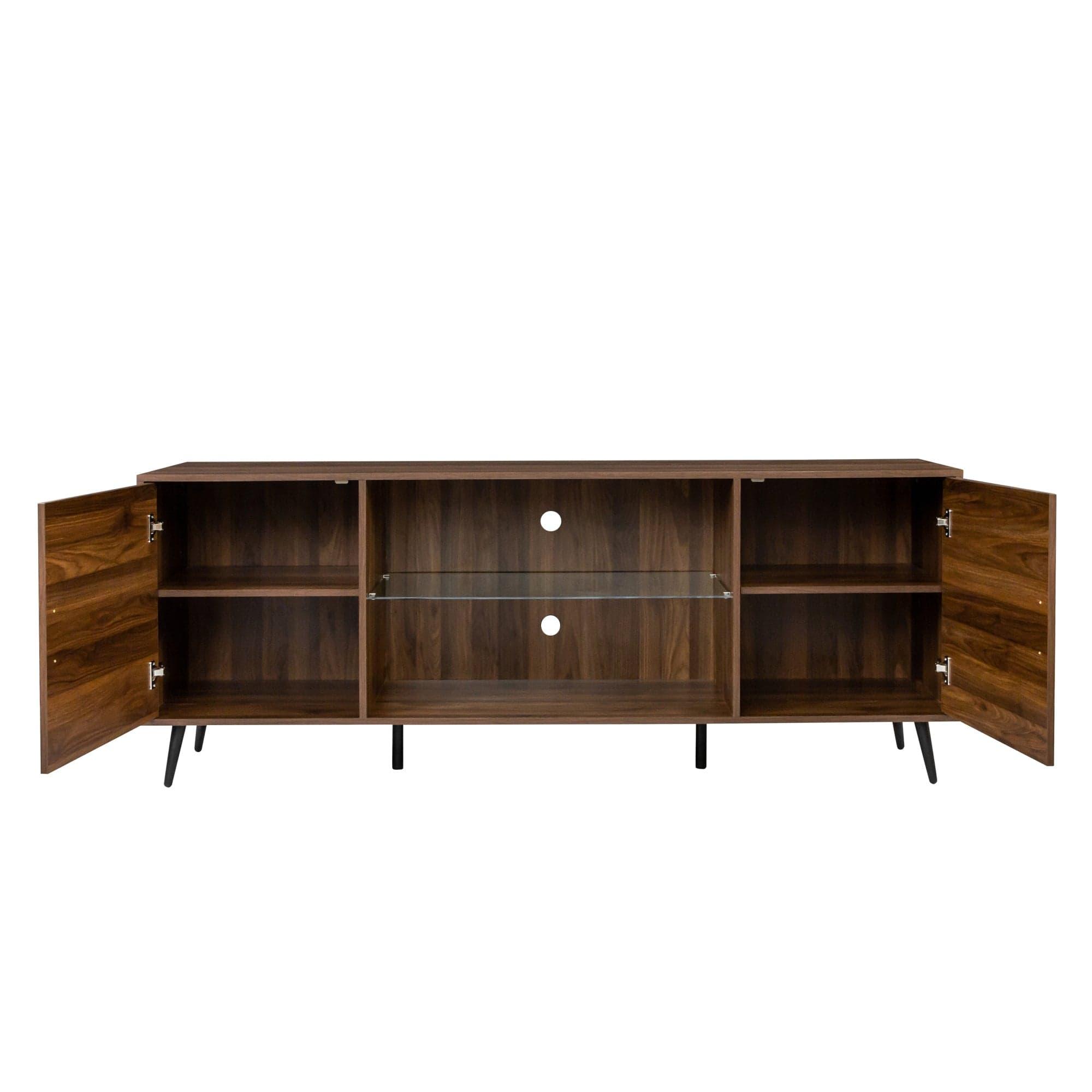 Shop TV Stand Mid-Century Wood Modern Entertainment Center Adjustable Storage Cabinet TV Console for Living Room Mademoiselle Home Decor