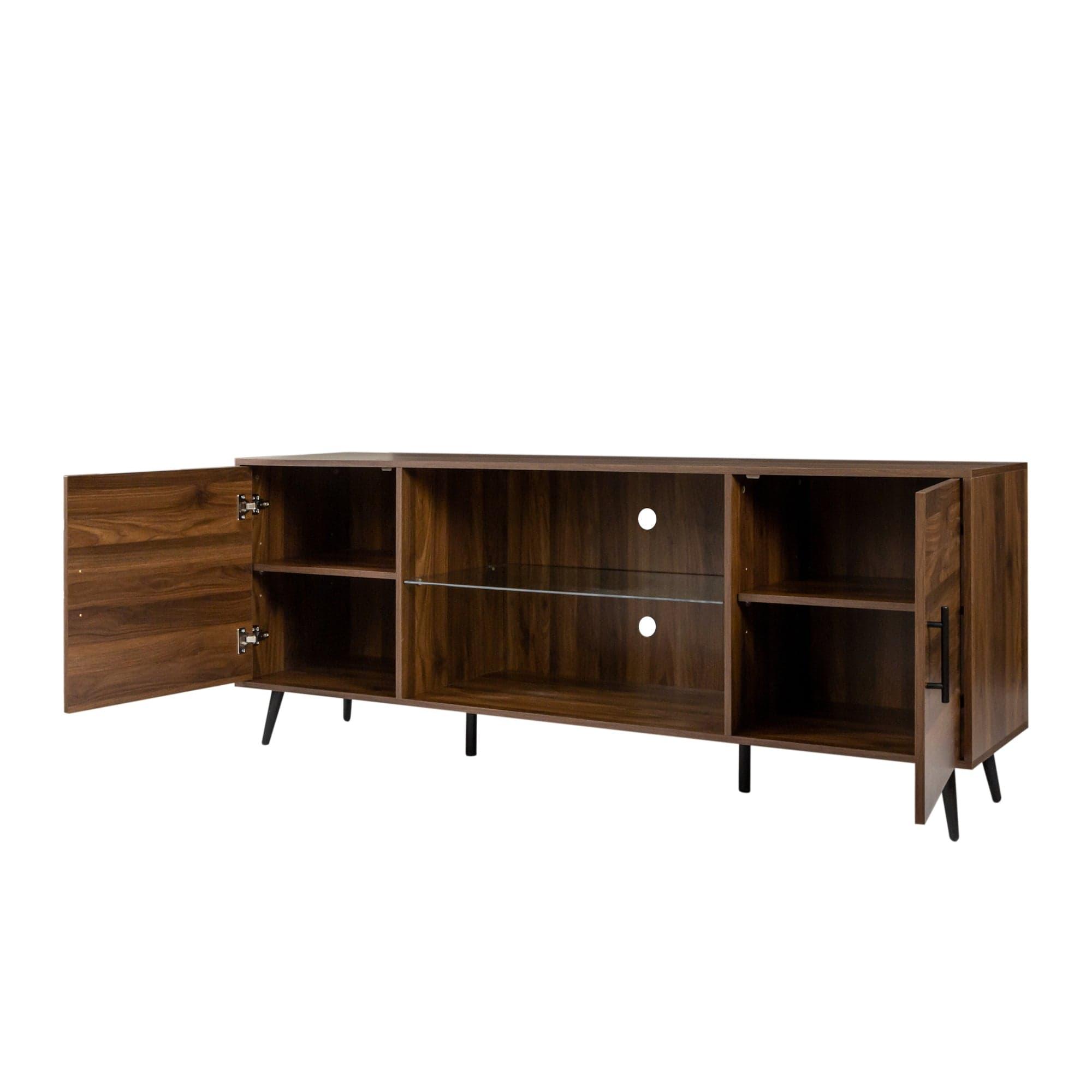 Shop TV Stand Mid-Century Wood Modern Entertainment Center Adjustable Storage Cabinet TV Console for Living Room Mademoiselle Home Decor