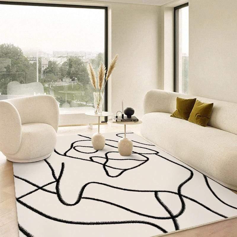 Shop 0 Nordic Art Carpets for Living Room Washable Home Decoration Rectangle Carpet Bathroom Non-slip Floor Mat Bedroom Soft Plush Rugs Mademoiselle Home Decor