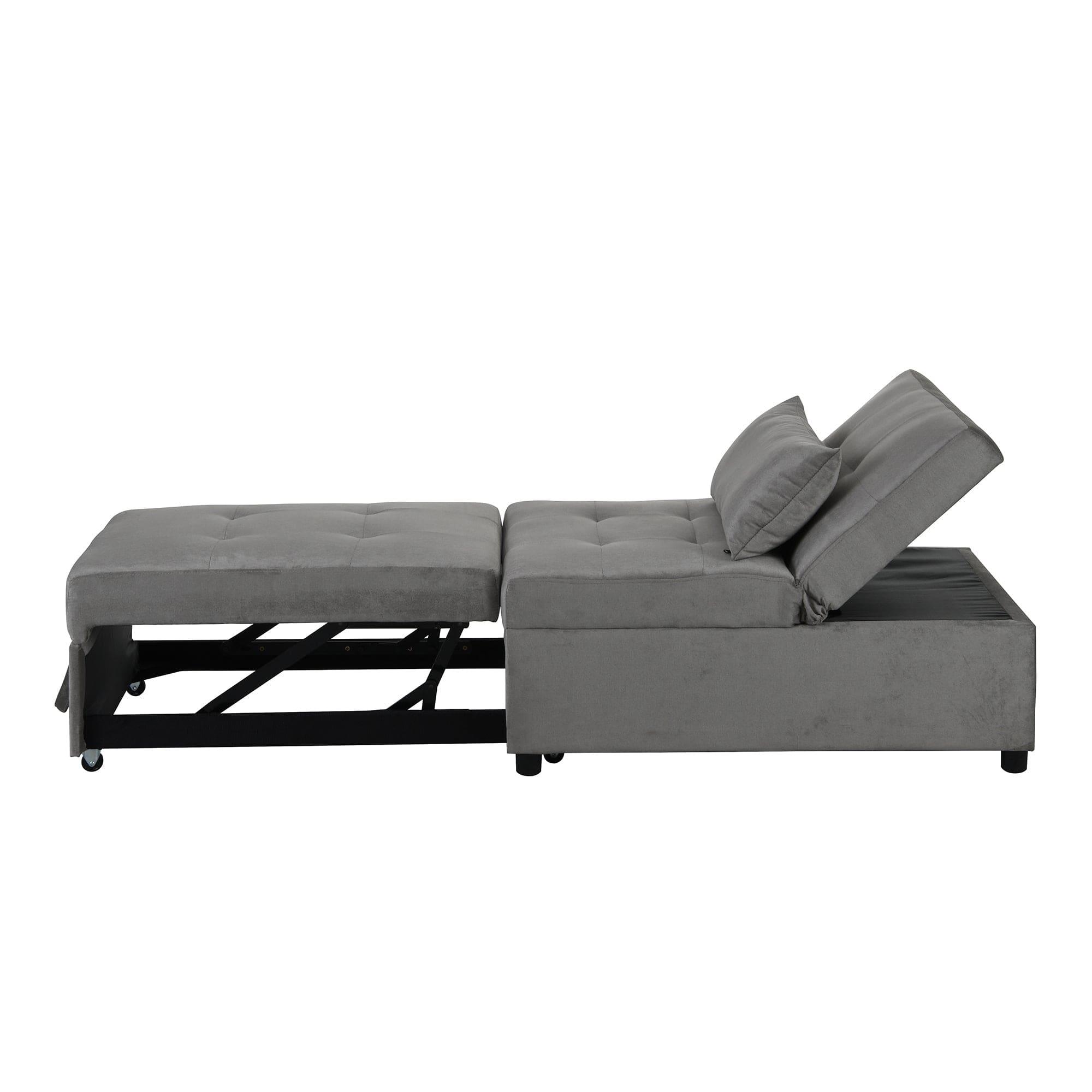 Shop Folding Ottoman Sofa Bed（Gray） Mademoiselle Home Decor