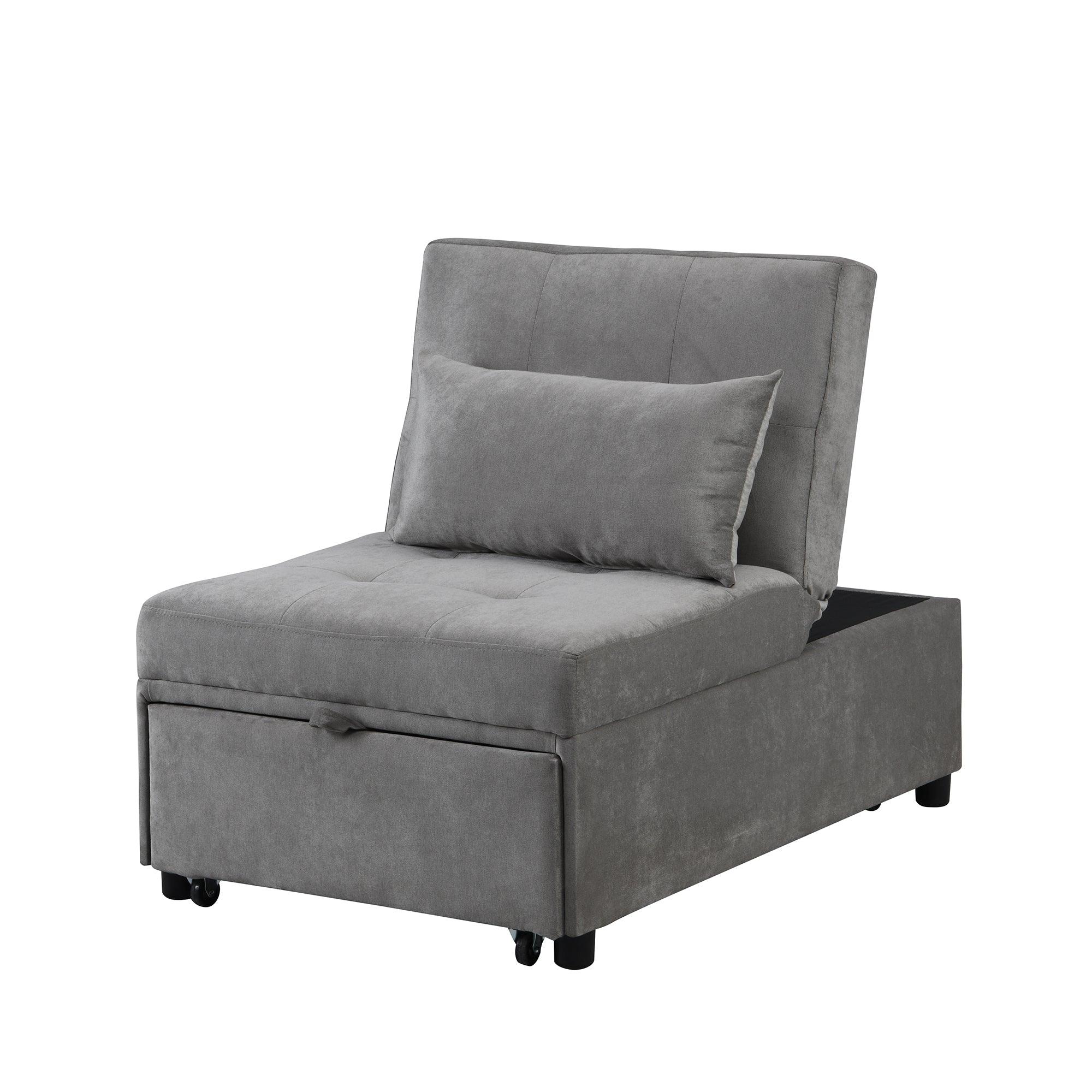 Shop Folding Ottoman Sofa Bed(Gray) Mademoiselle Home Decor