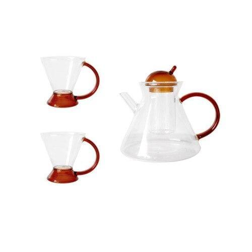Shop 0 tea set of 3 Kauai Glass Teapot Set Mademoiselle Home Decor