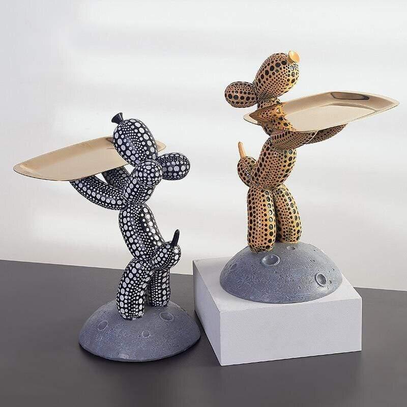 Shop 0 Yayoi Kusama Polka Dot Art Crafts Balloon Dog Sculpture Storage Tray Sculpture Plate Nordic Creative Home Decor Christmas Gift Mademoiselle Home Decor