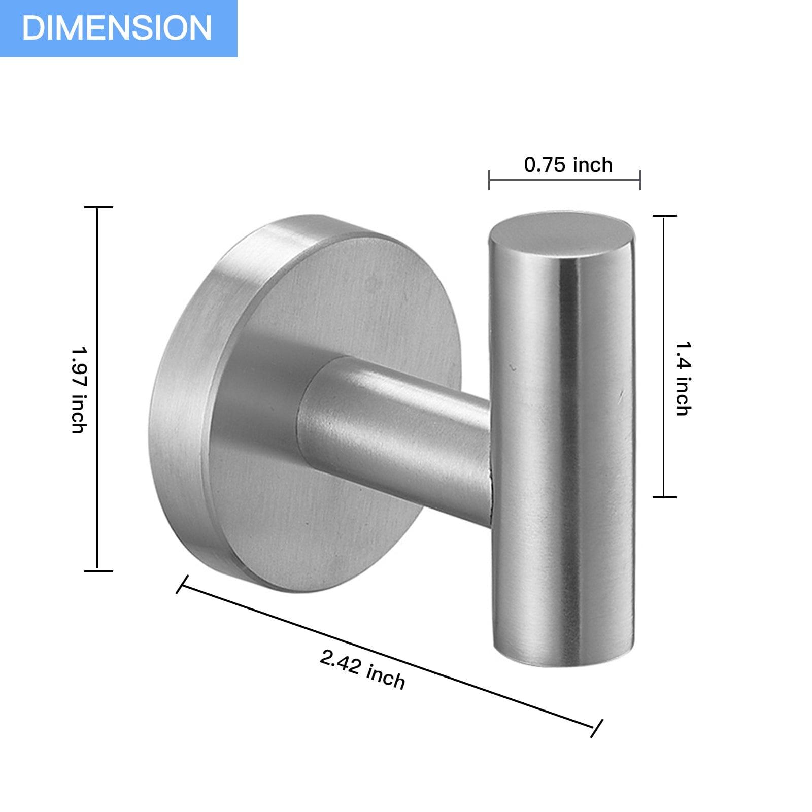 Shop Round Bathroom Robe Hook and Towel Hook in Brushed Nickel (2-Pack) Mademoiselle Home Decor