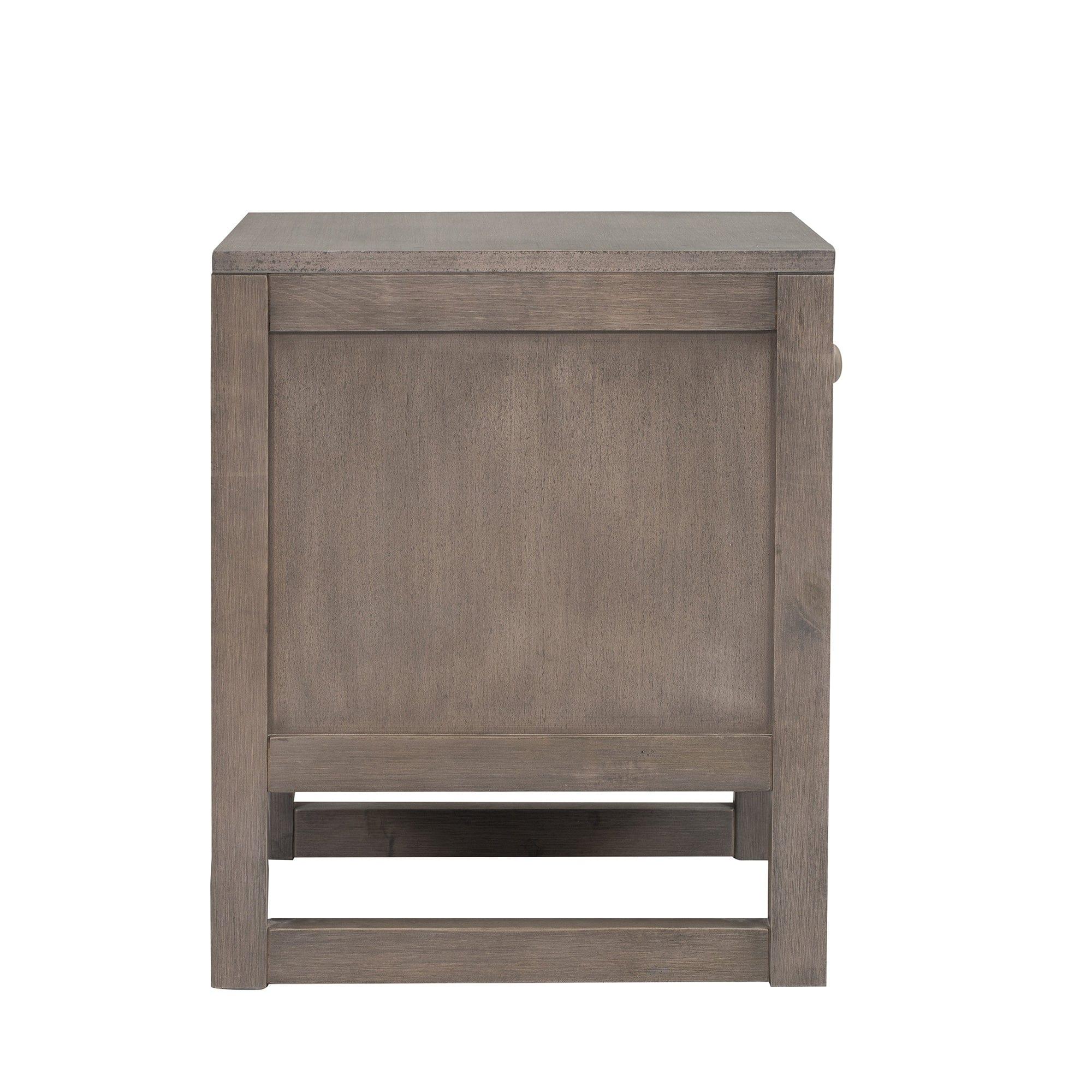 Shop Wooden Nightstand with a Drawer and an Open Storage,End Table for Bedroom,Anitque Gray Mademoiselle Home Decor