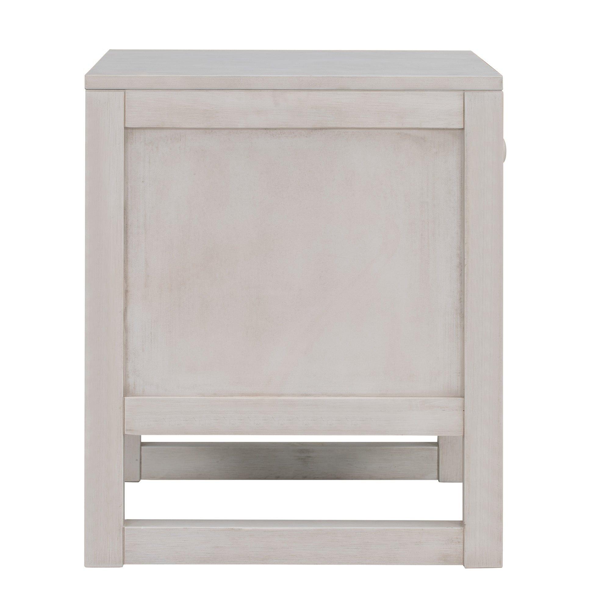 Shop Wooden Nightstand with a Drawer and an Open Storage,End Table for Bedroom,Anitque White Mademoiselle Home Decor