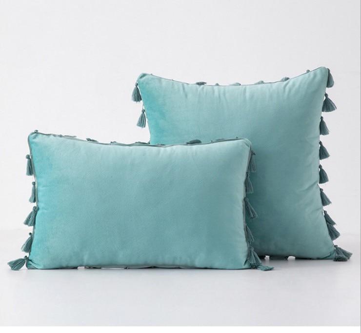 Shop 40507 1 piece 45x45cm / green blue Kyra Cushion Cover Mademoiselle Home Decor