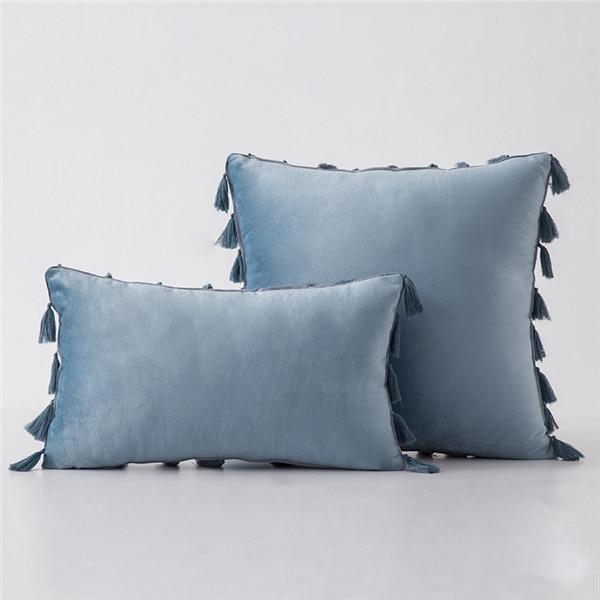 Shop 40507 1 piece 45x45cm / blue Kyra Cushion Cover Mademoiselle Home Decor
