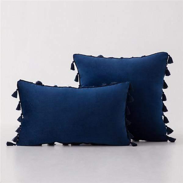 Shop 40507 1 piece 45x45cm / navy Kyra Cushion Cover Mademoiselle Home Decor
