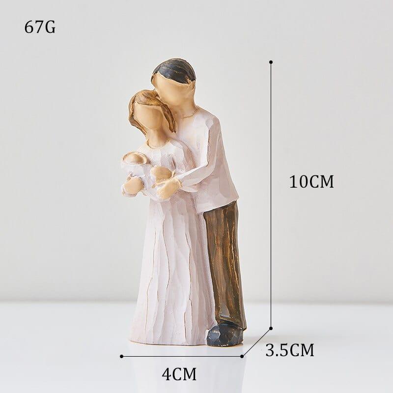 Shop 0 Affectionate Hug Modern Resin Hand-painted Carving Happiness and Happiness Doll Figures for Decoration Room Decoration Accessories Wedding Gifts Mademoiselle Home Decor