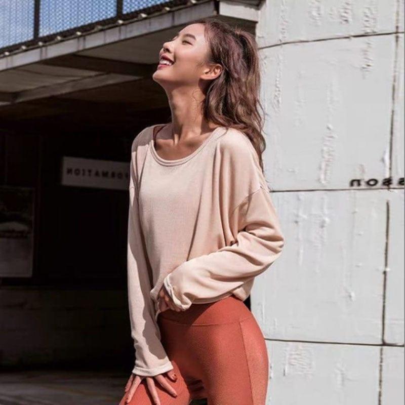 Shop 0 2022 New Sports T-shirt Yoga Women's Vest Running Dance Quick-drying Long Sleeve Fitness Halter Top Female Blouse Gym Clothing Mademoiselle Home Decor