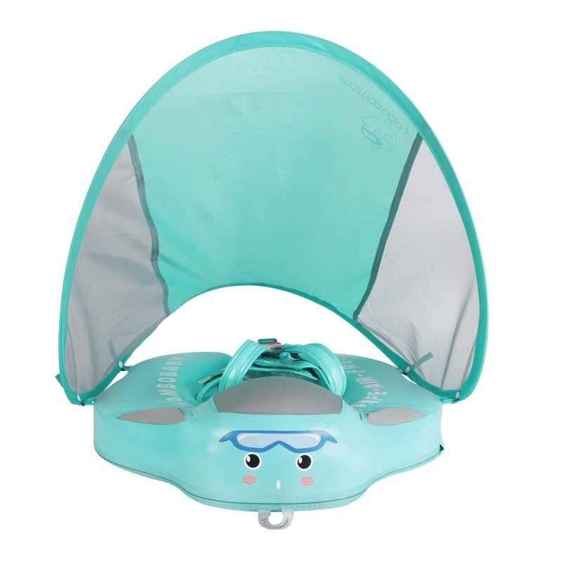Shop 200002073 Green with Canopy Mambo™ Baby Airless Float Ring With UPF50+ Canopy (2022 Deluxe Edition Swim-Trainer) Mademoiselle Home Decor