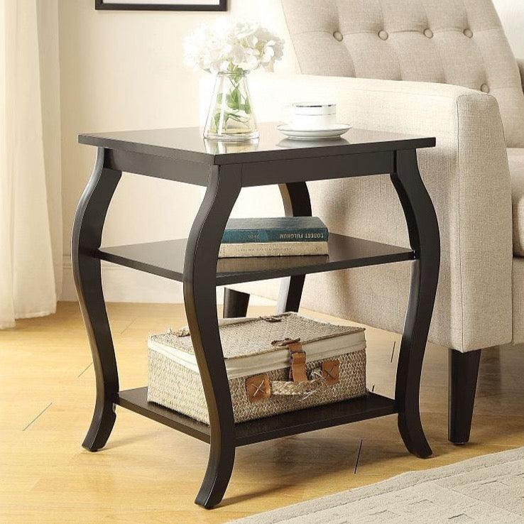 Shop ACME Becci End Table in Black 82826 Mademoiselle Home Decor