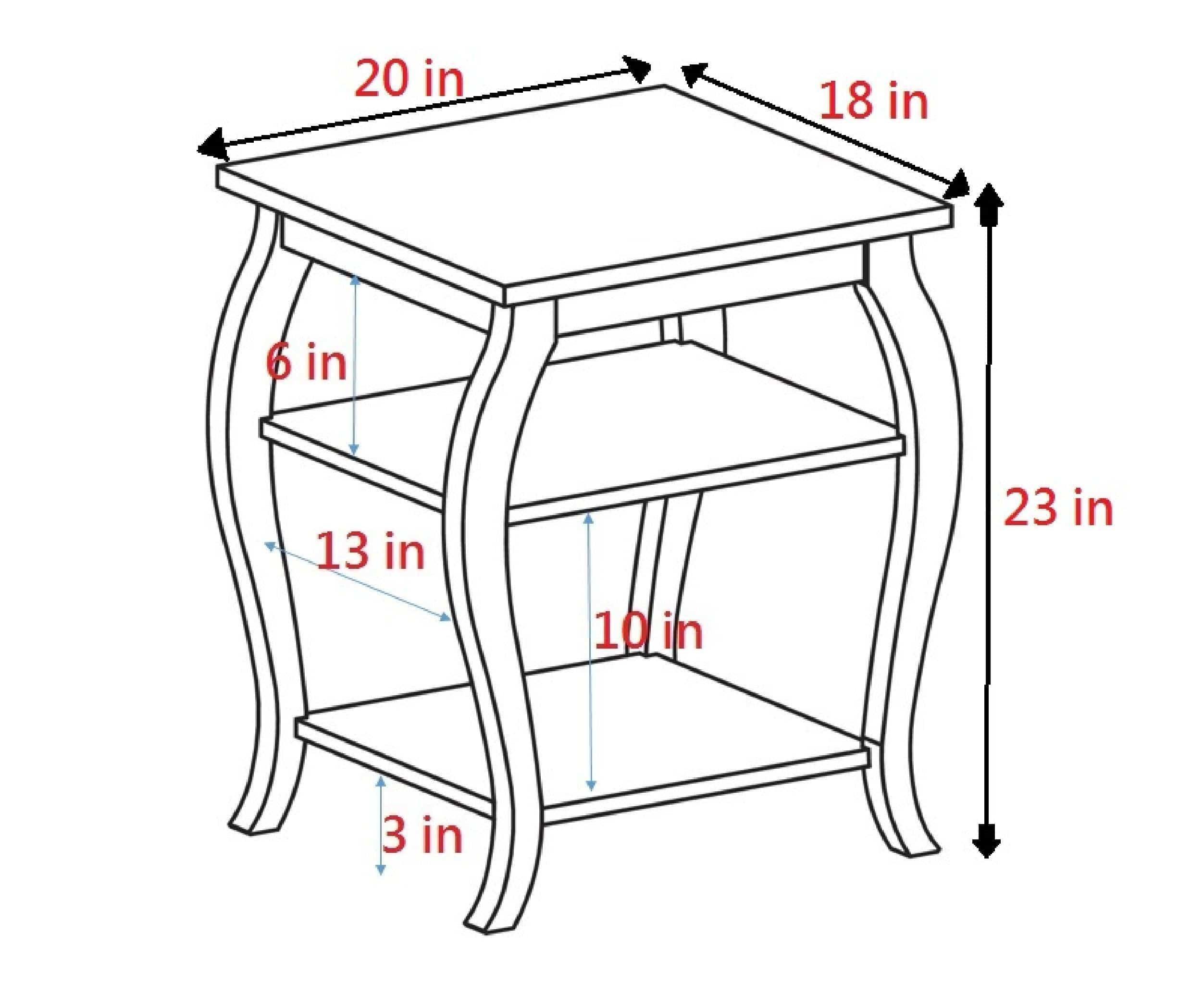 Shop ACME Becci End Table in Black 82826 Mademoiselle Home Decor