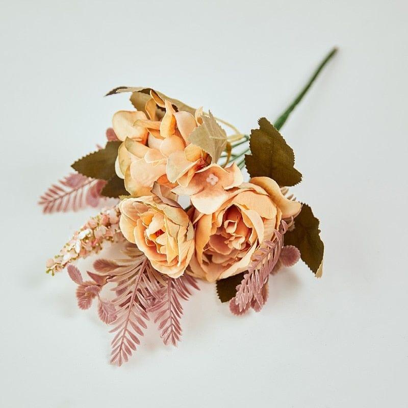 Shop 0 5 Autumn Artificial Flower Silk Peony Big Rose Bouquet Fake Flower for Wedding Table Gift Christmas Party Cake Boho Home DIY Decor Mademoiselle Home Decor