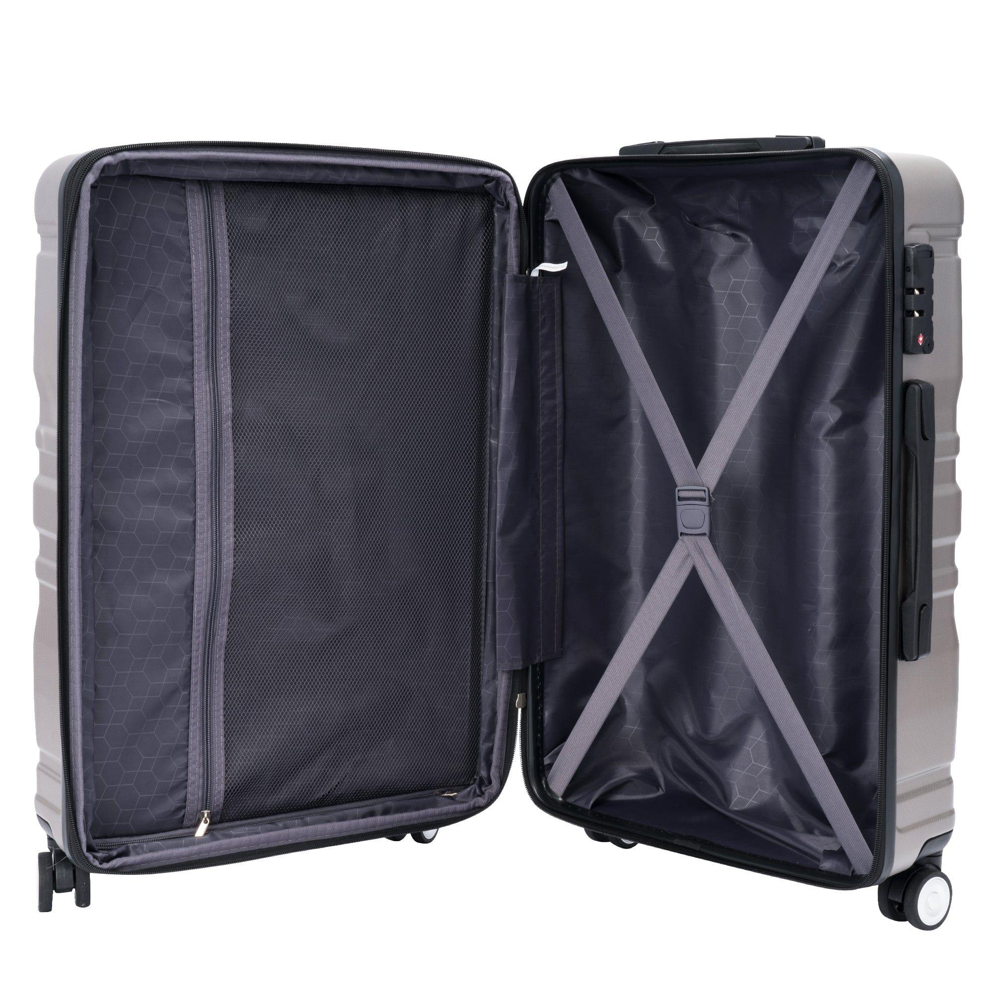 Shop Marcia Champagne Expandable Luggage Set Mademoiselle Home Decor