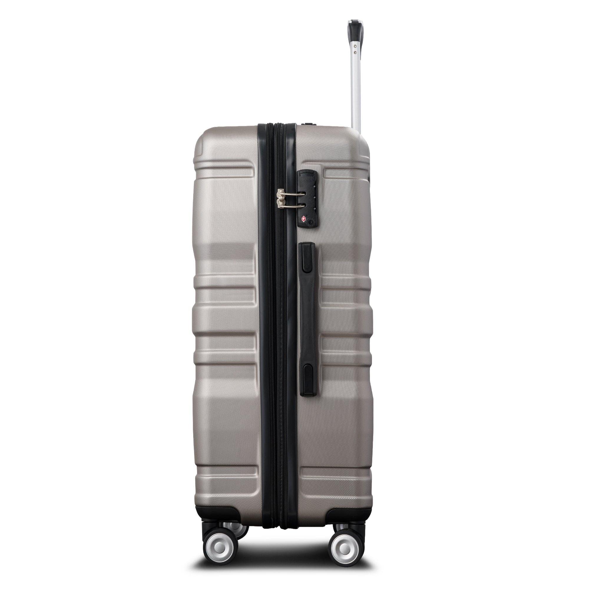 Shop Marcia Champagne Expandable Luggage Set Mademoiselle Home Decor