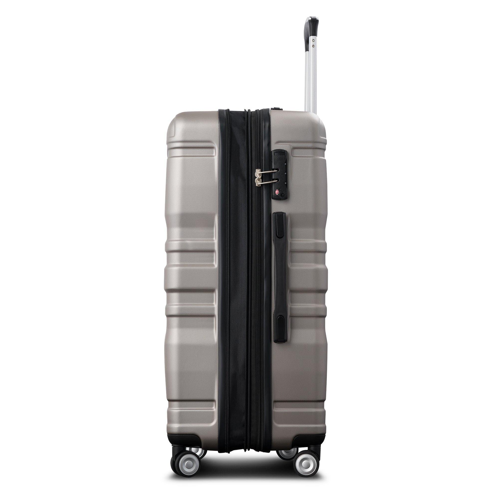 Shop Marcia Champagne Expandable Luggage Set Mademoiselle Home Decor