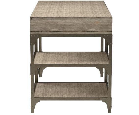 Shop ACME Gorden Desk in Weathered Oak & Antique Silver 92325 Mademoiselle Home Decor