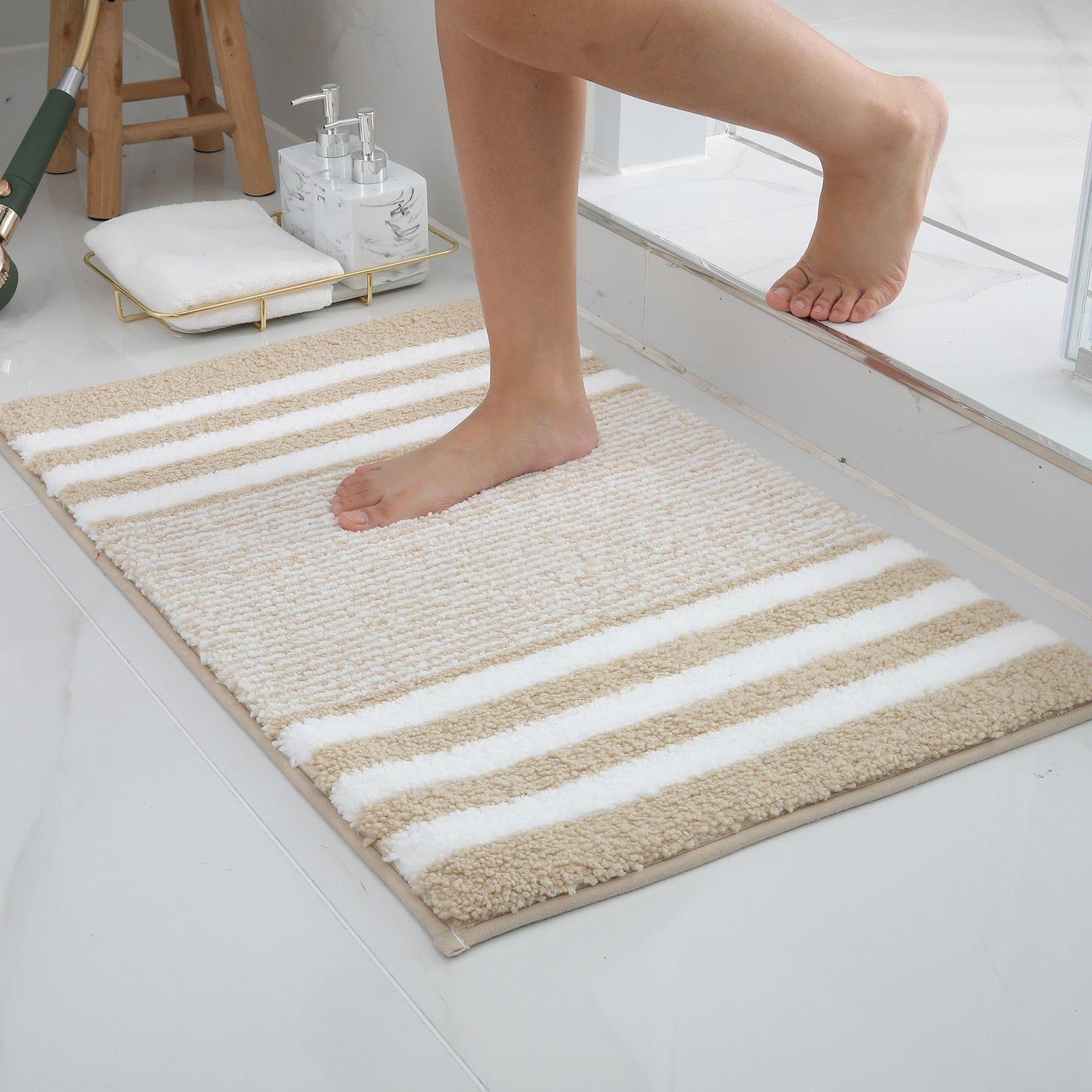 Shop 0 40x60cm(16x24inch) / China / beige Olanly Absorbent Bath Mat Quick Dry Anti-Slip Bathroom Show Carpet Soft Kitchen Plush Rug Foot Pad Floor Protector Doormat Decor Mademoiselle Home Decor