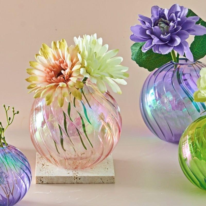 Shop 0 Iridescent Ball Vases Decoration Home Living Room Flower Pot for Interior Glass Vase Tabletop Plants Home Decor Home Vase Mademoiselle Home Decor