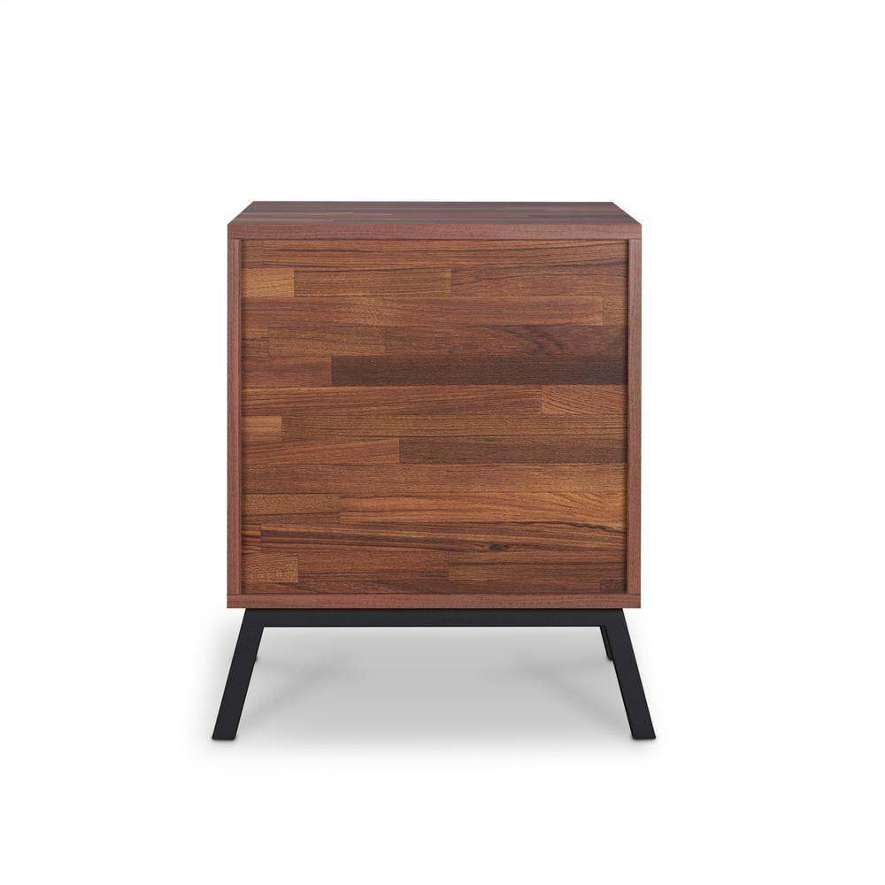 Shop ACME Karine End Table in Walnut & Black 80622 Mademoiselle Home Decor