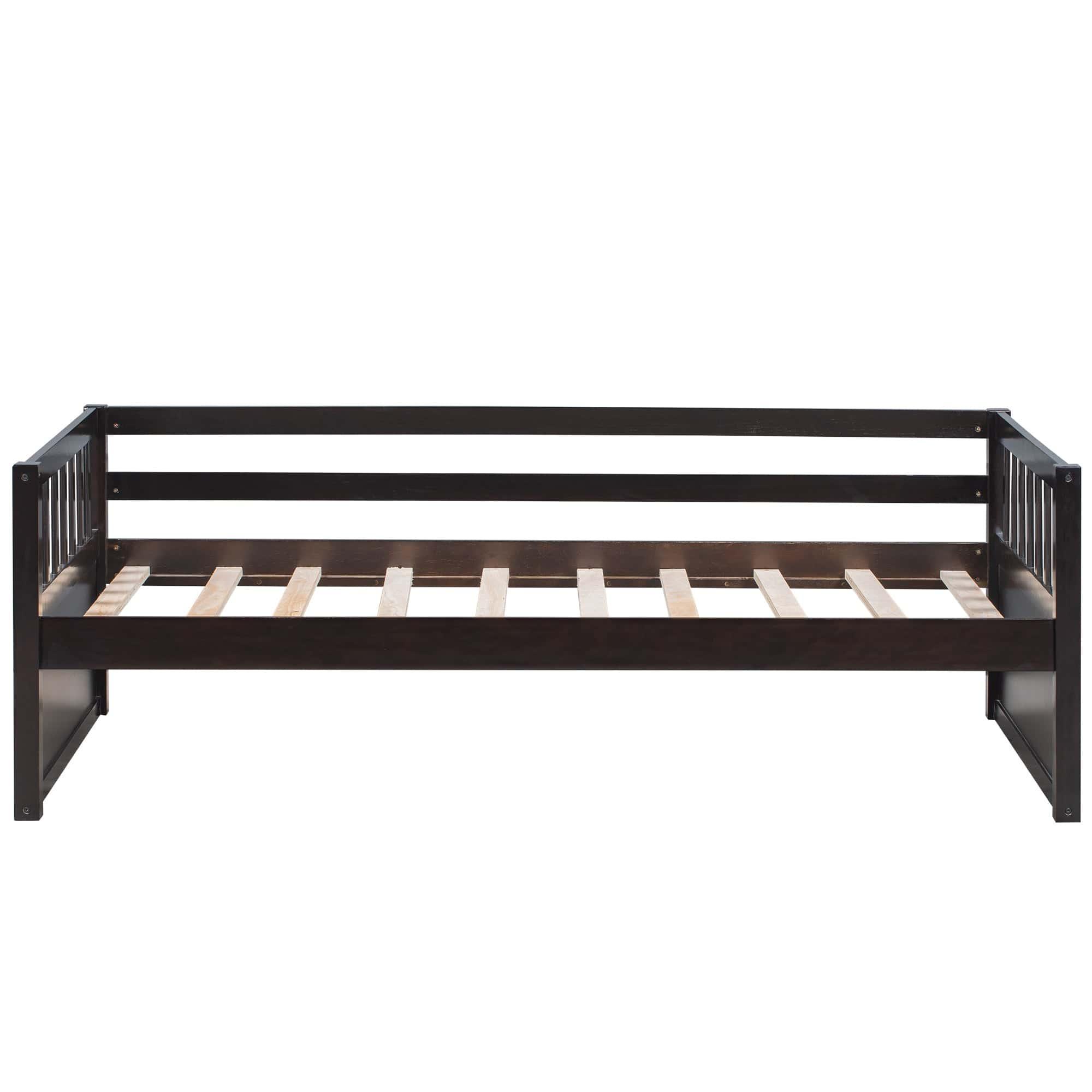 Shop Twin Size Daybed with Inseparable 2 Drawers , Espresso (New) Mademoiselle Home Decor
